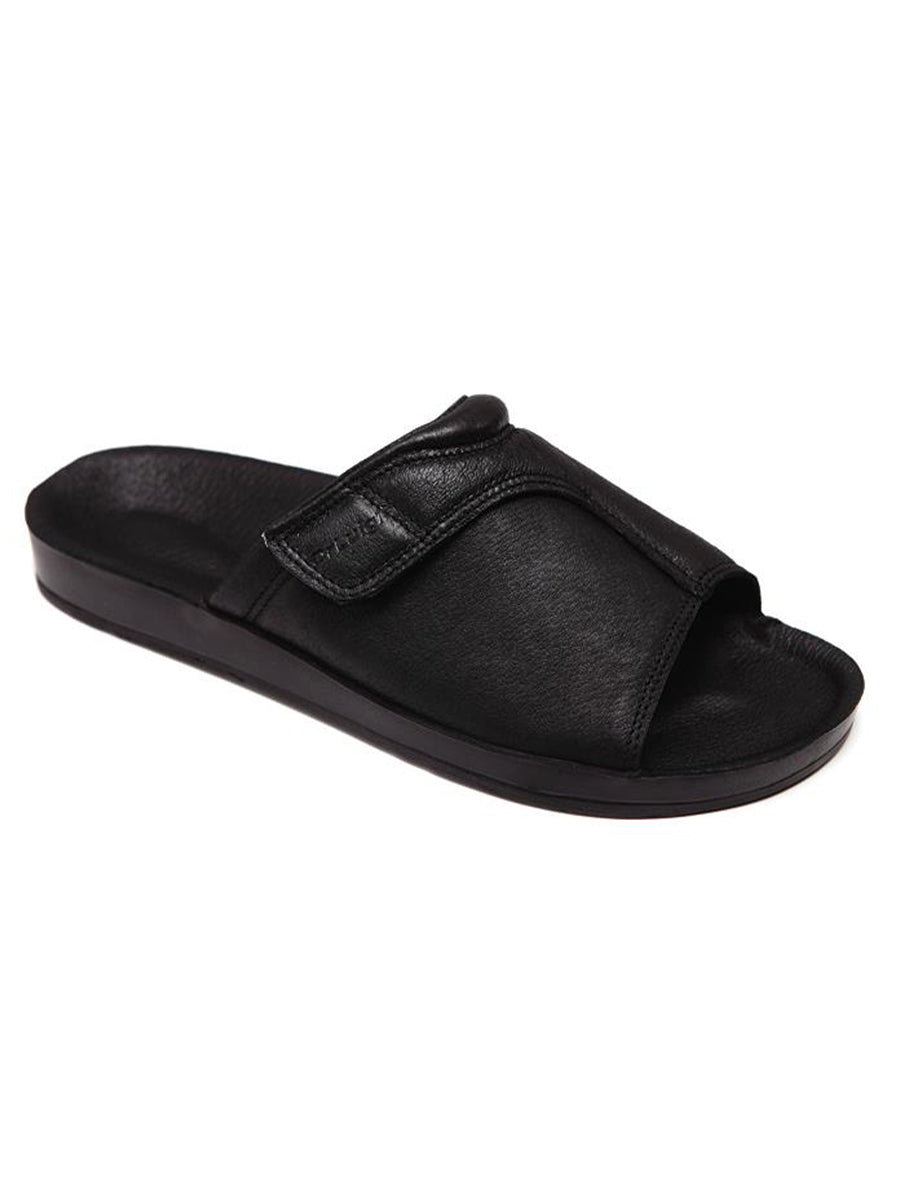 DRLUIGI MEDICAL LEATHER SLIDES SANDALS FOR MEN PU-02-21-KS
