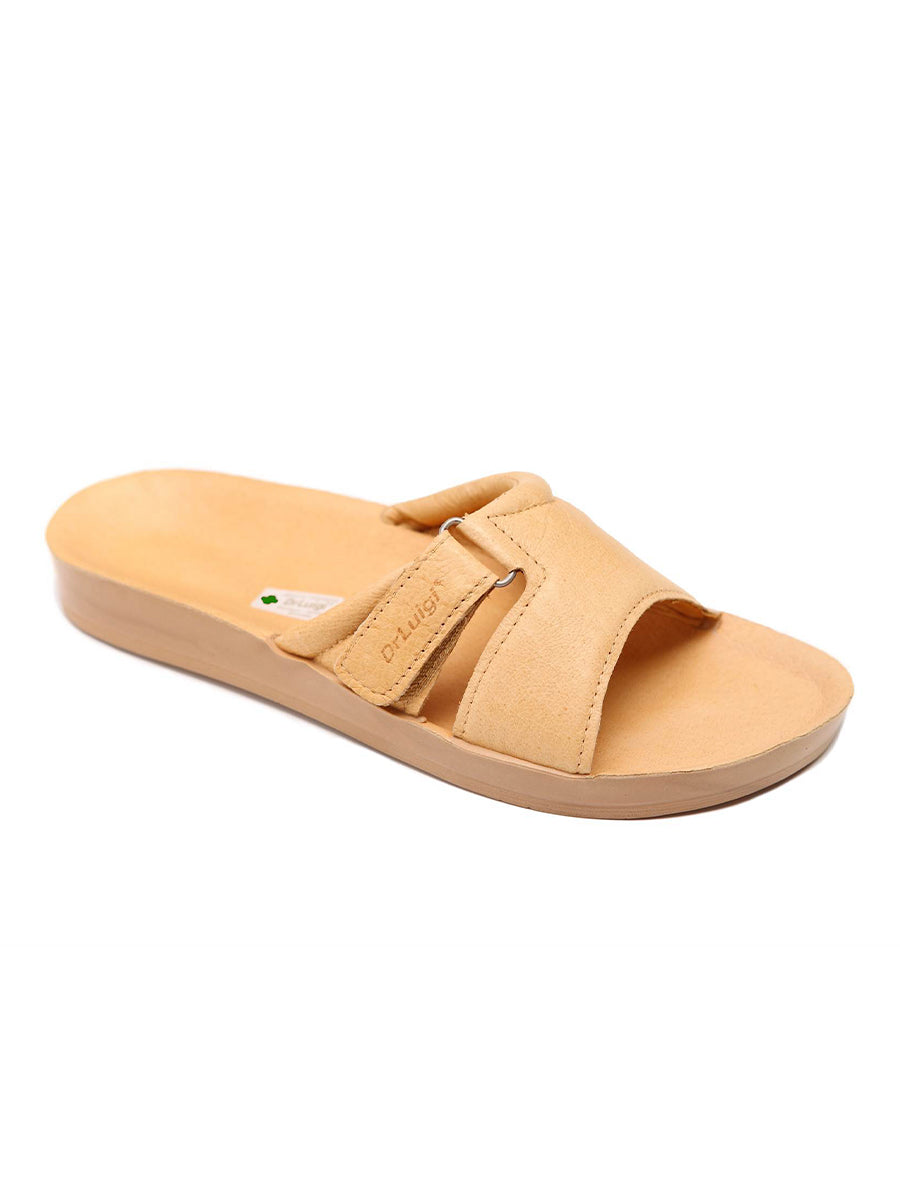DRLUIGI MEDICAL LEATHER SLIDES SANDALS FOR WOMEN PU-02-20-KS