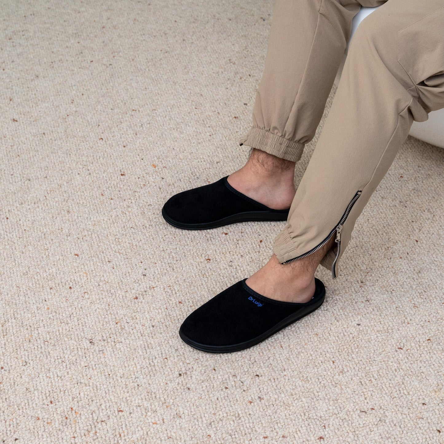 DRLUIGI MEDICAL FOOTWEAR FOR MEN PU-01-01-TF - BLACK