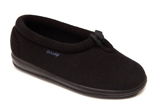 DRLUIGI COZY AND WARM MEDICAL FOOTWEAR FOR WOMEN PU-01-02-TP - BLACK