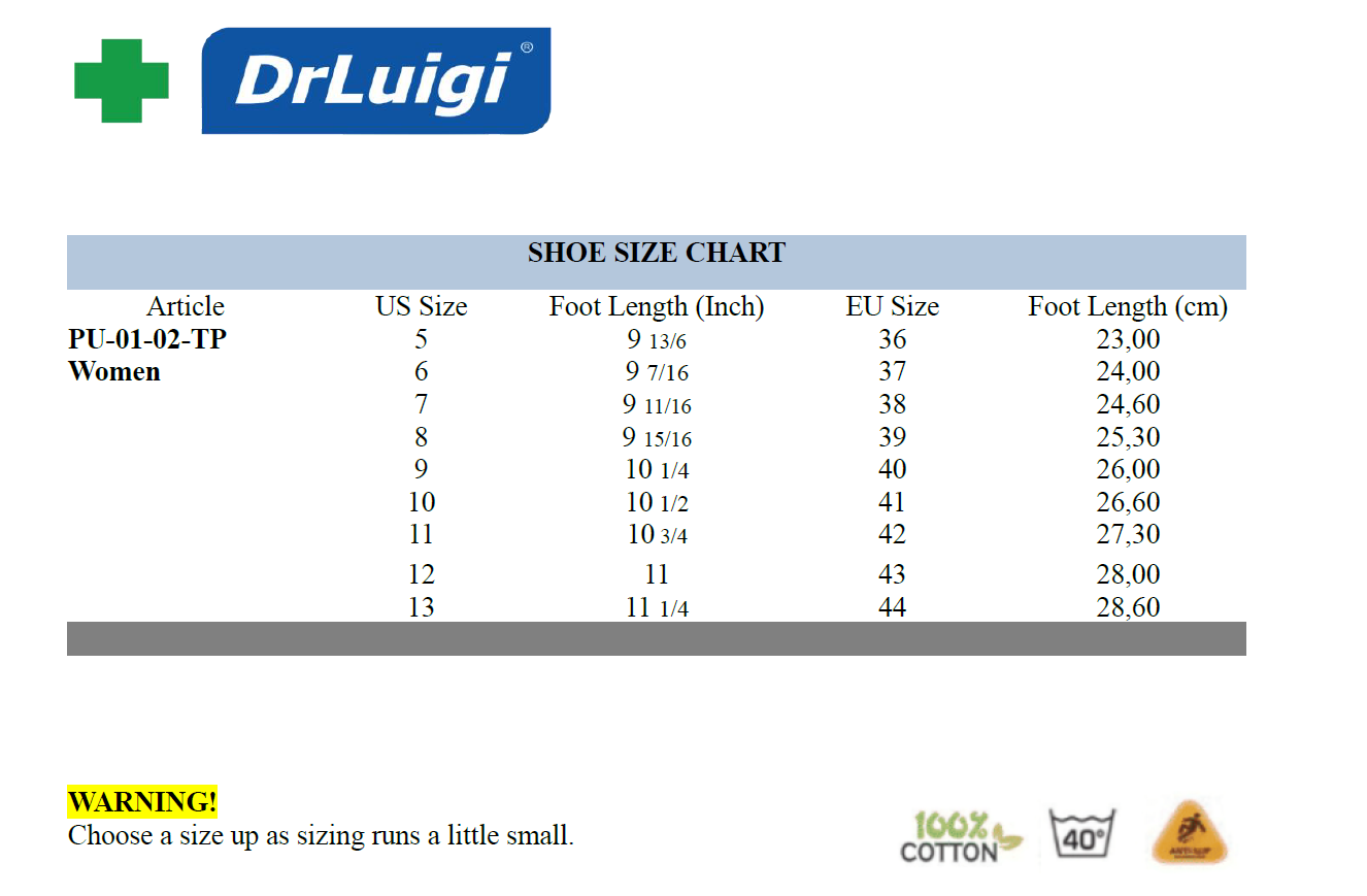 DRLUIGI COZY AND WARM MEDICAL FOOTWEAR FOR WOMEN PU-01-02-TP